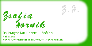 zsofia hornik business card